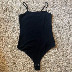 Wild Fable Black Spaghetti Strap Bodysuit